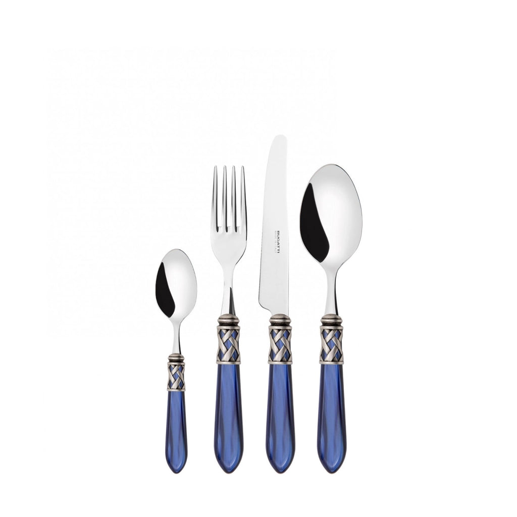 ALADDIN Ghiera Argento Anticato, Posate Set 24 Pz, Scatola