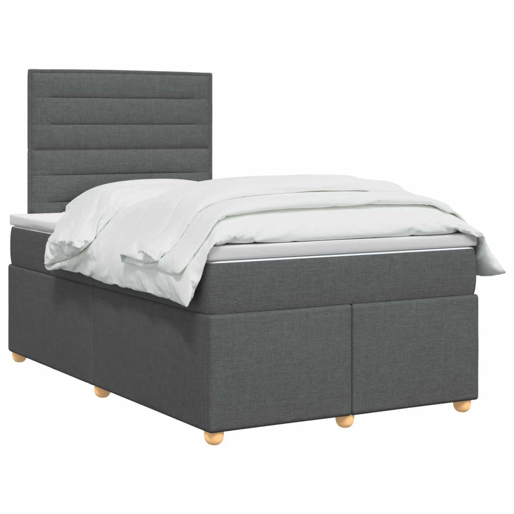 Letto box spring con materasso Grigio Scuro 120 x 190 cm 3453831