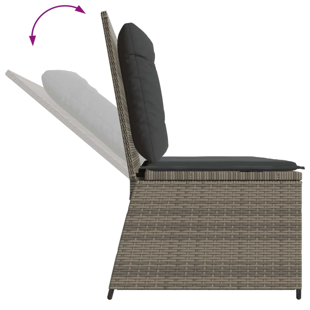 Panchina da giardino Grigio polyrattan 3394469