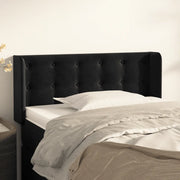Testiera ad Orecchio-Testata con Orecchie Nera 93x16x78/88 cm in Velluto 272844
