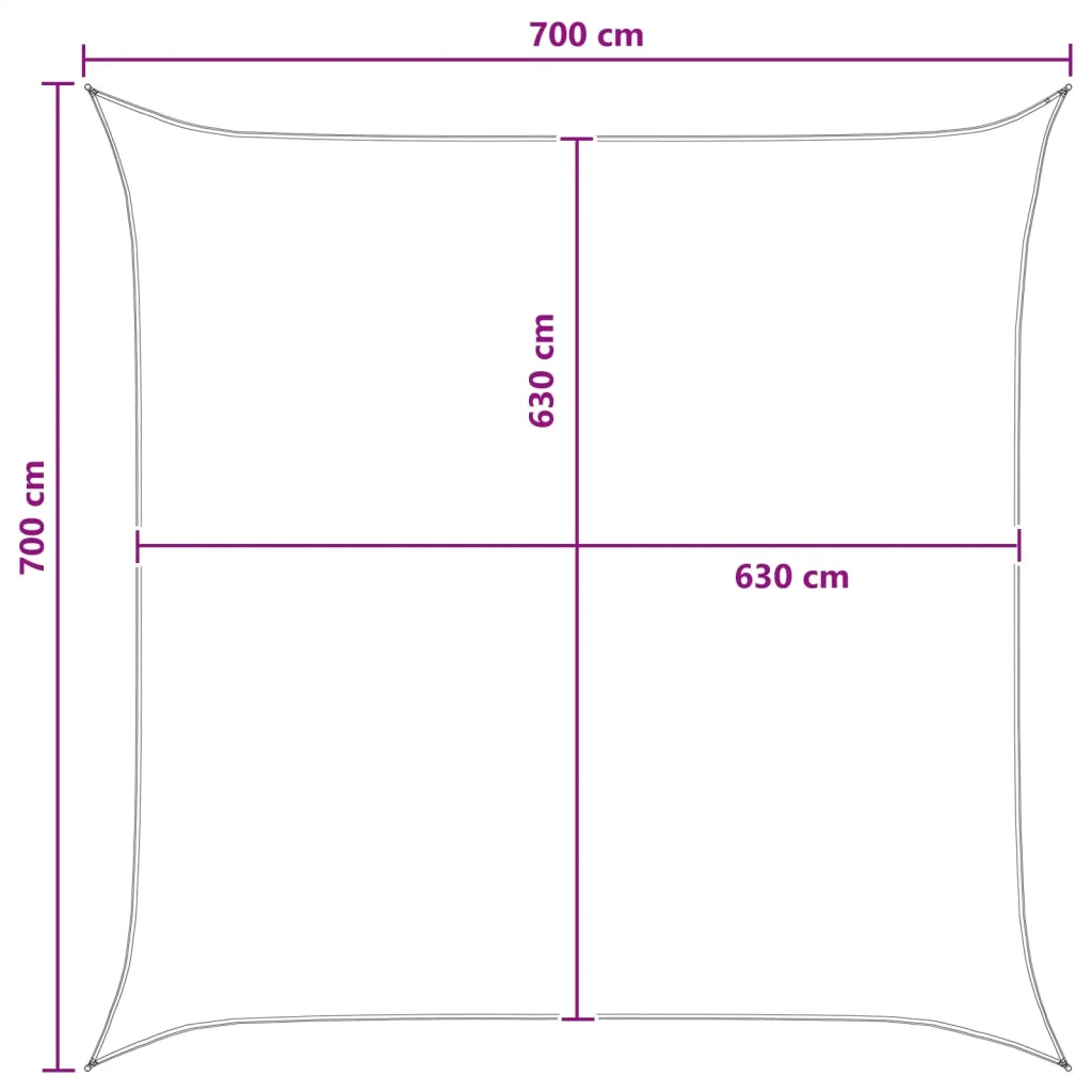 Telo Ombra Blu e Bianco 7 x 7 m HDPE 42032874