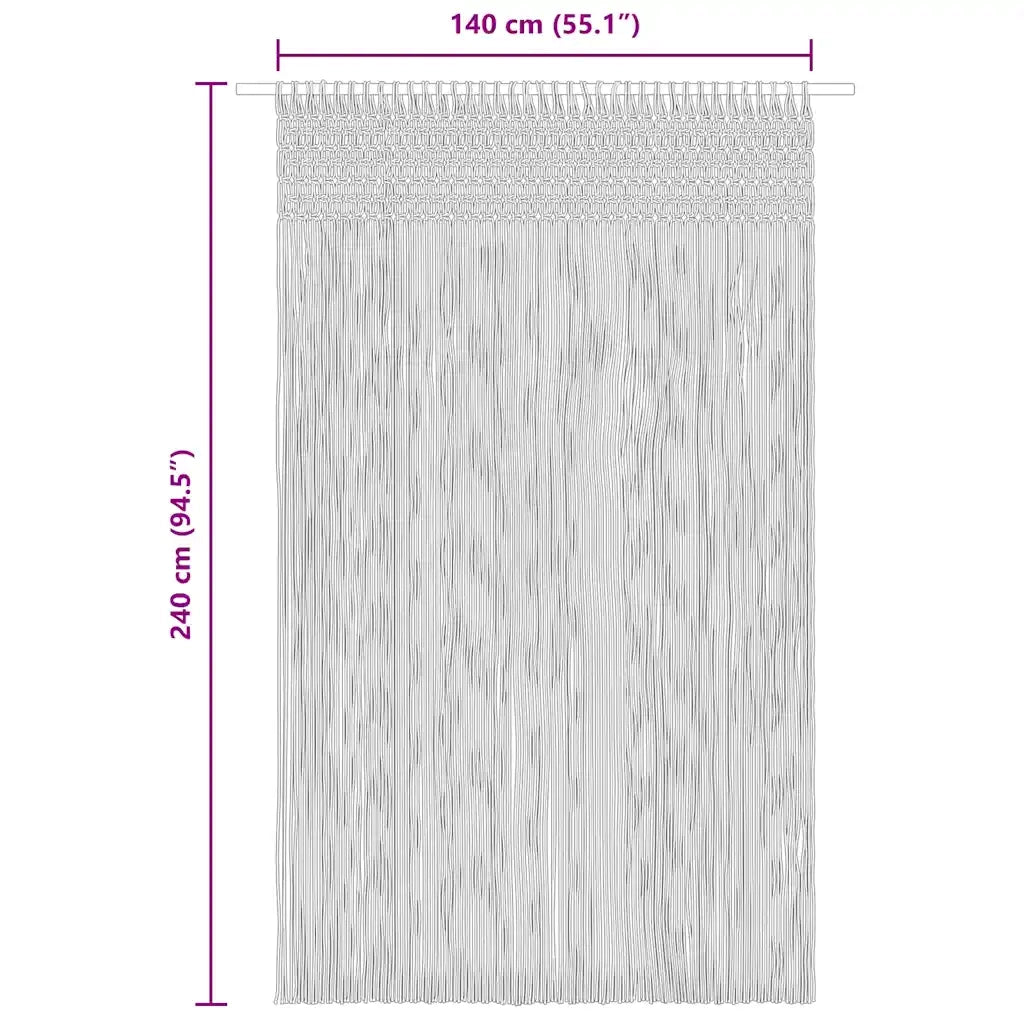 Tenda Macram¨¦ 140x240 cm in Cotone