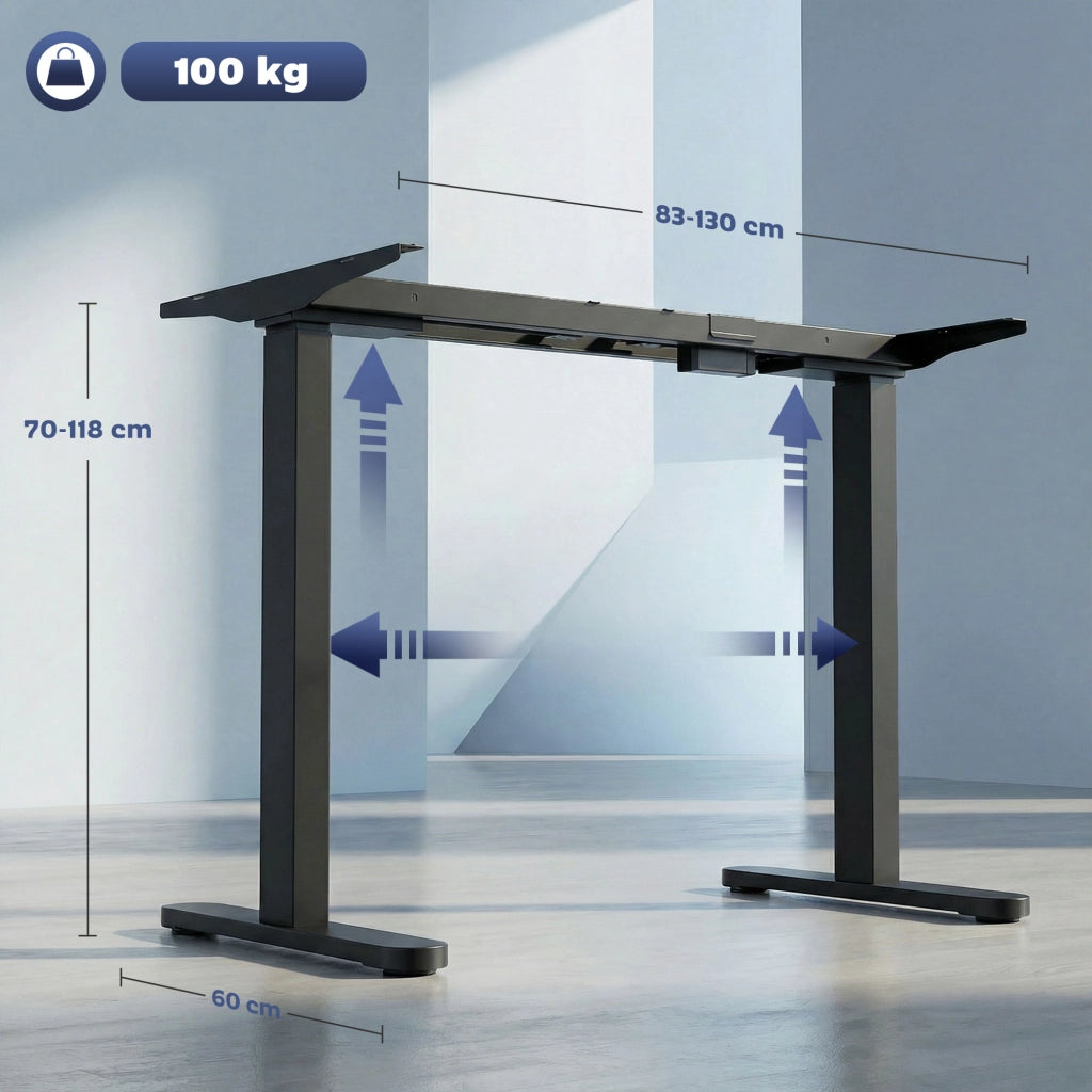Scrivania regolabile in altezza ¨C Minimal ¨C Nero, metallo, 120x60x75