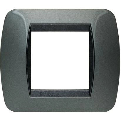 Living Int. - Placca 2 posti acciaio - L4802AC