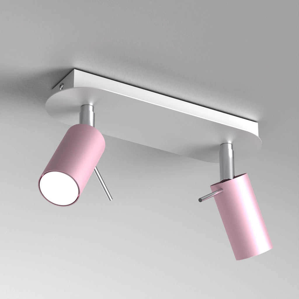 Plafoniera Milagro Preston 2 faretti GU10 rosa cromo