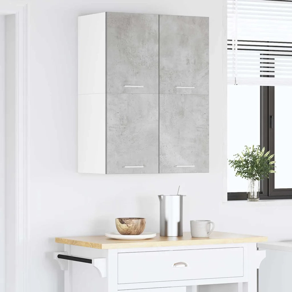 Armadio pensile 2 pcs Grigio Cemento e Bianco 60 x 31 x 40 cm 884169