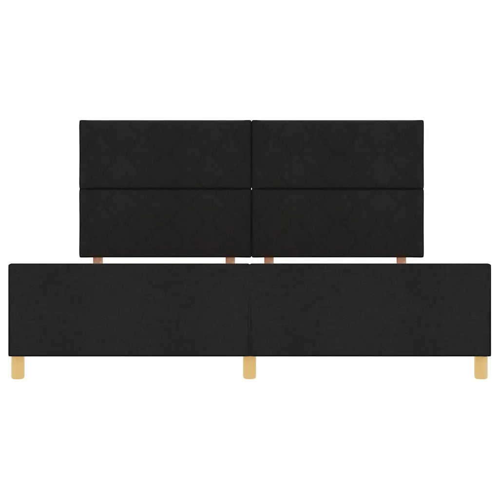 Struttura del letto con testiera Nero 200 x 200 cm Tessuto 3344832