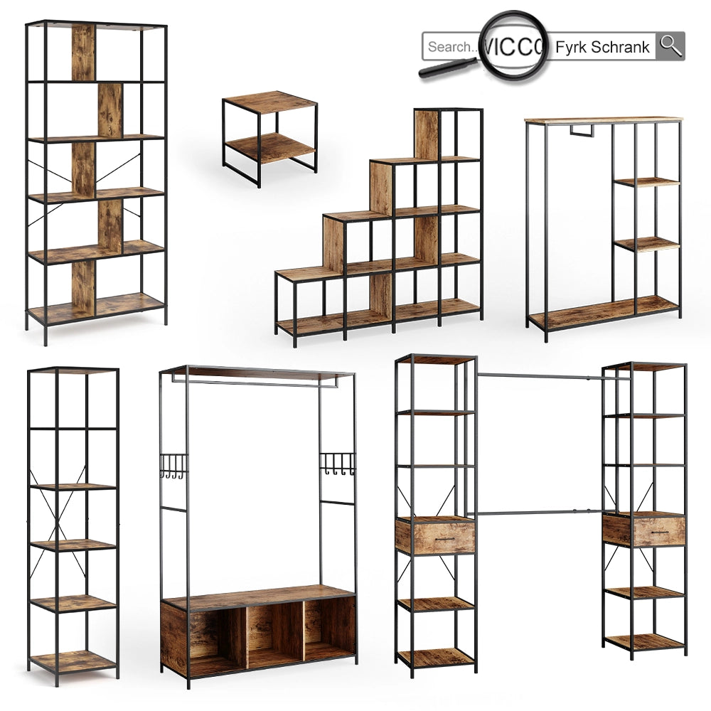 Vicco Comodini camera da letto Legno antico 43.5 x 66 cm Set di 2
