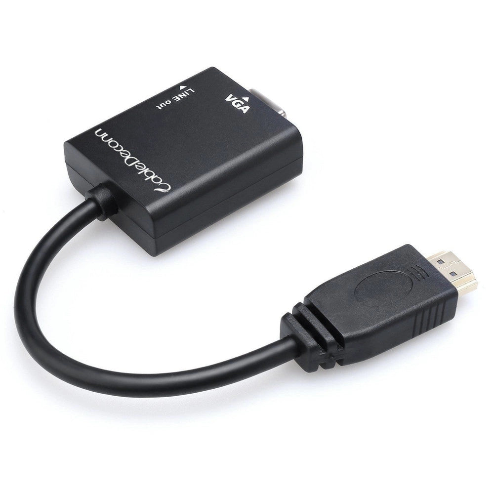 Trade Shop - Adattatore Convertitore Hdmi A Vga 3 In 1 Con Audio A Mini Micro Cavo Hdmi -