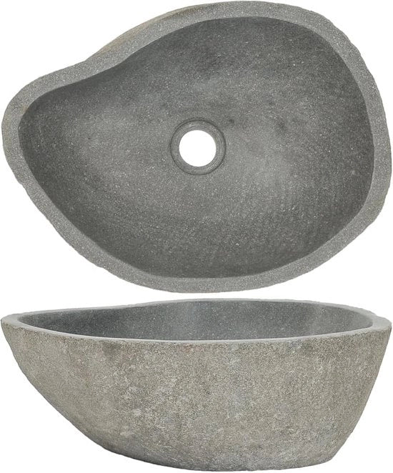 Acquariova ovale da bagno in pietra naturale 37-46 cm - Stile elegante per la vasca da bagno