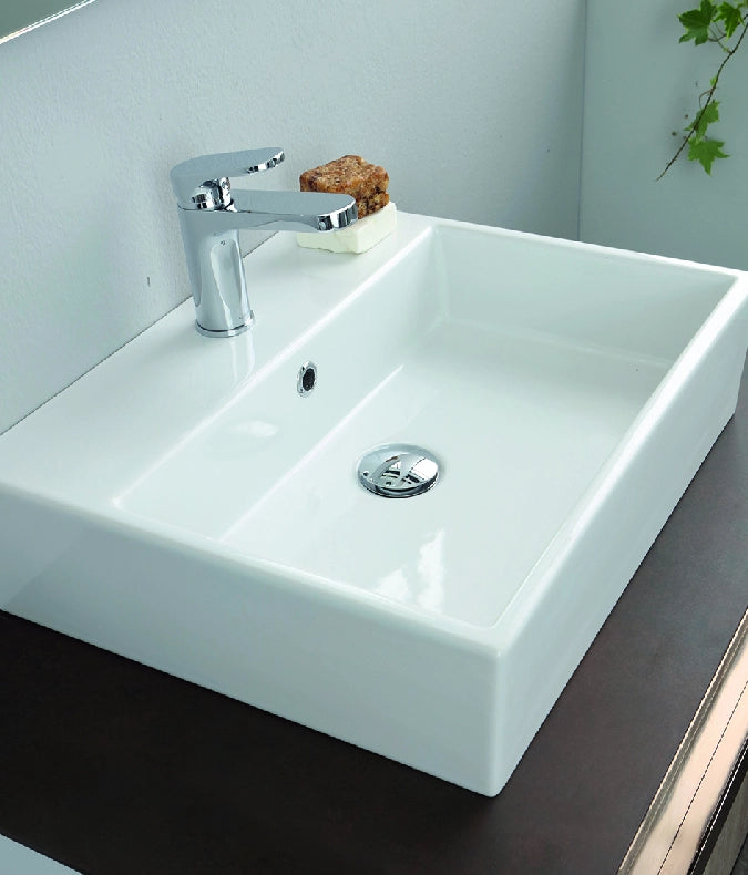Lavabo d'appoggio 50x42 cm mod LA64 Bianco