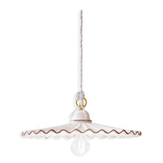 Sospensione Classica L&aposAquila Ottone E Ceramica Decorato Diam. 41Cm 1 Luce E27