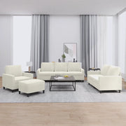 Set di Divani 4 pz con Cuscini Crema in Velluto 3201494