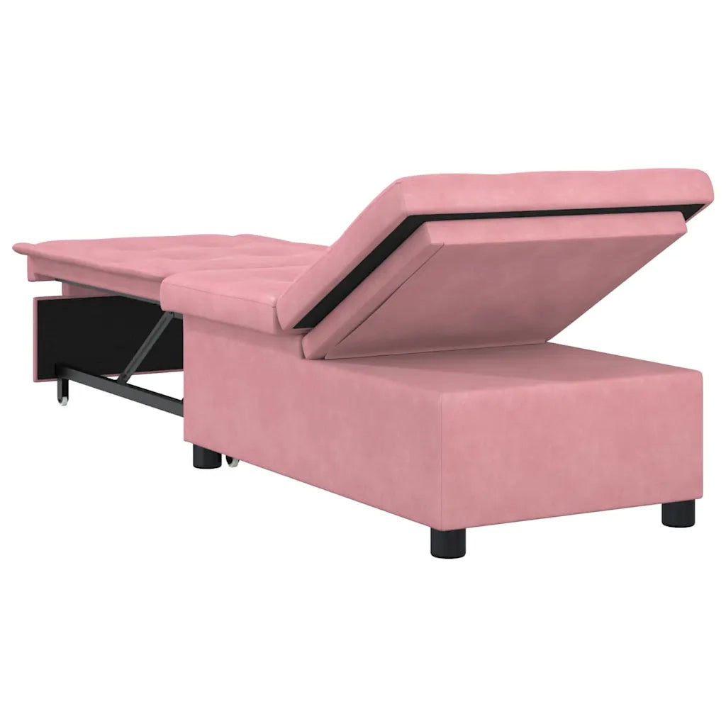 Divano letto Rosa 194 x 67 x 82 cm Velluto 42008598