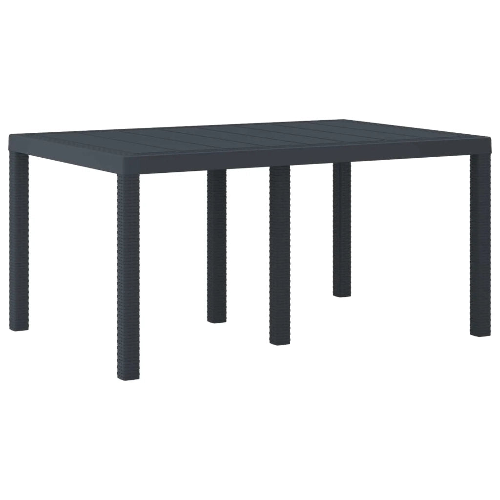 Tavolo da Giardino Antracite 150 x 100 x 73 cm polyrattan 871684