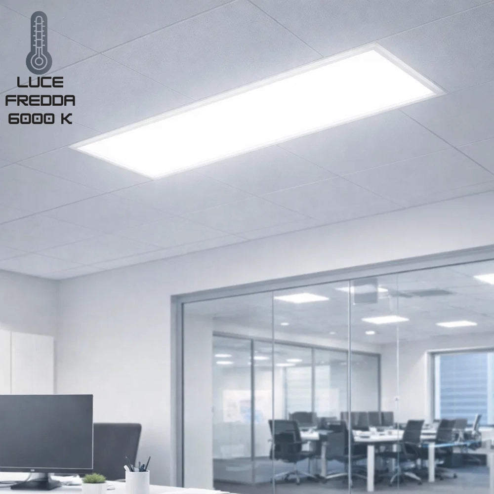 Pannello led da incasso 30x120 cm cct selezionabile 40w 4300lm