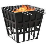 Braciere e Barbecue 2 in 1 34x34x48 cm in Acciaio 315089