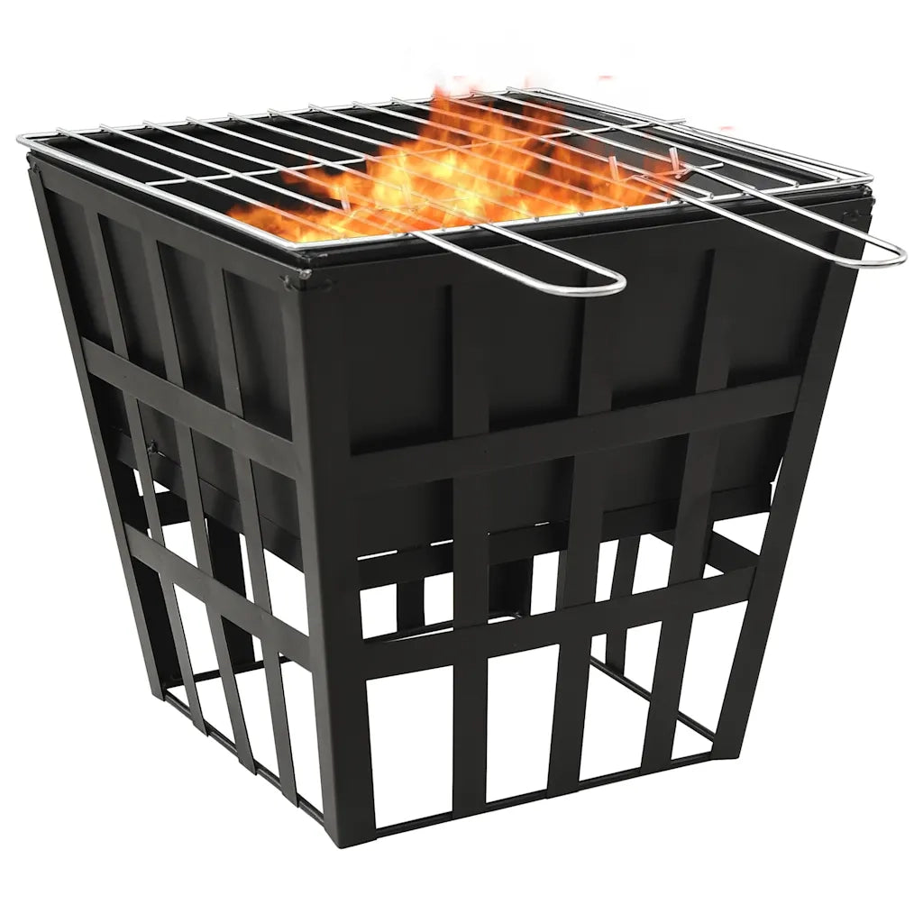 Braciere e Barbecue 2 in 1 34x34x48 cm in Acciaio 315089