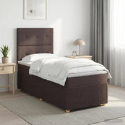 Letto box spring con materasso Marrone Scuro 80 x 200 cm 3454266