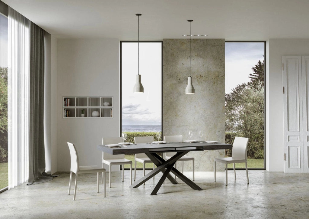 Tavolo Allungabile 120-224x90x77 cm Volantis Cemento
