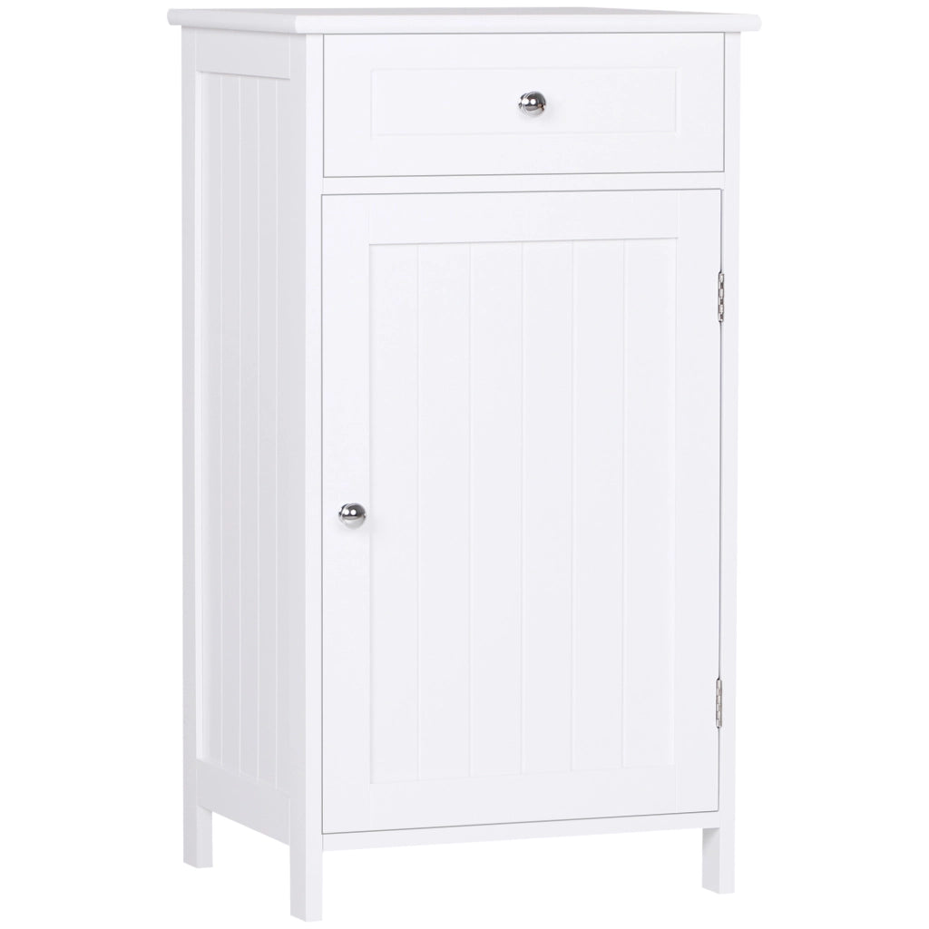 Mobiletto Bagno con 2 Cassetti ¨C zephmum ¨C Bianco 43x34x77 cm