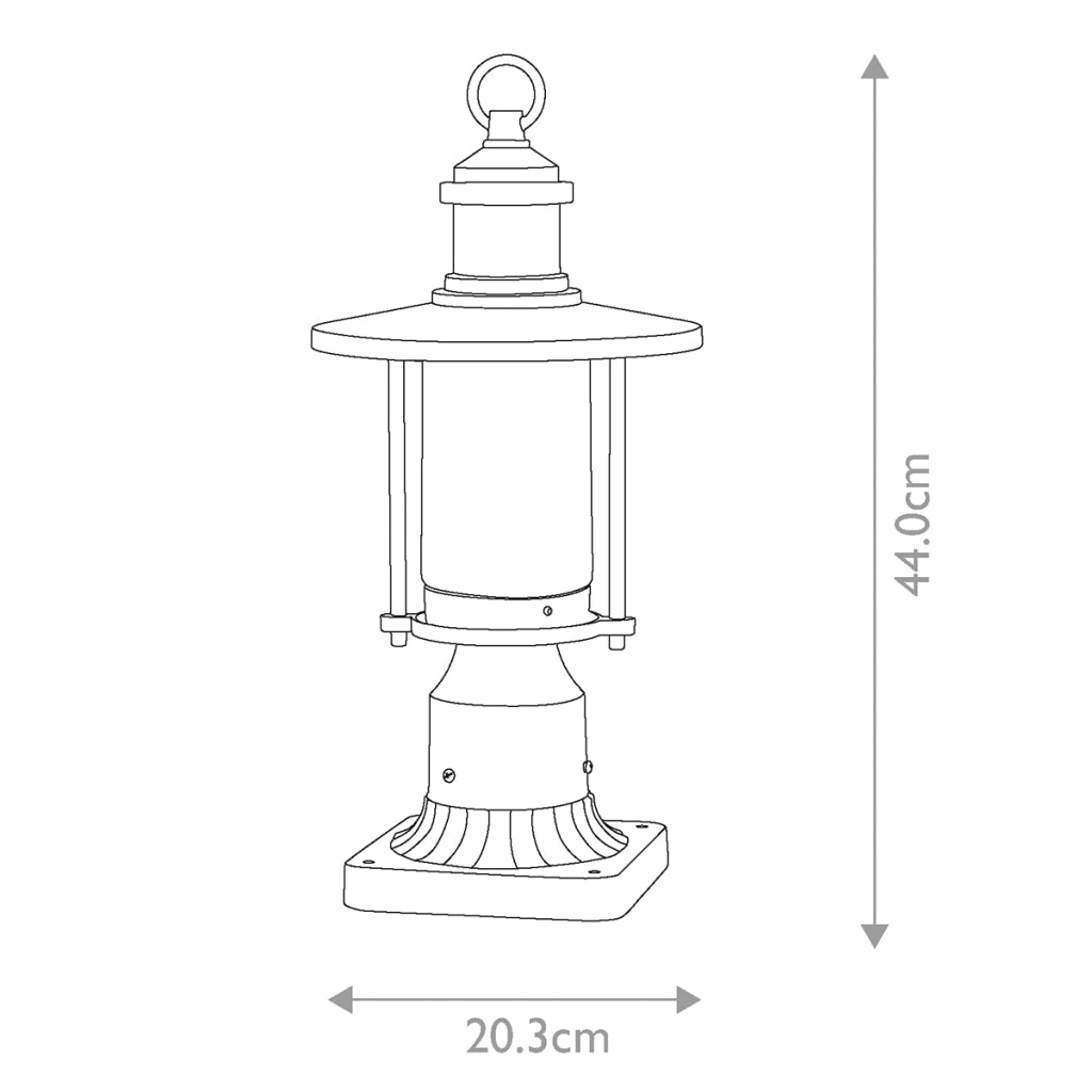 Lampada esterno colonna Riverwood zinco E27 60W Kichler