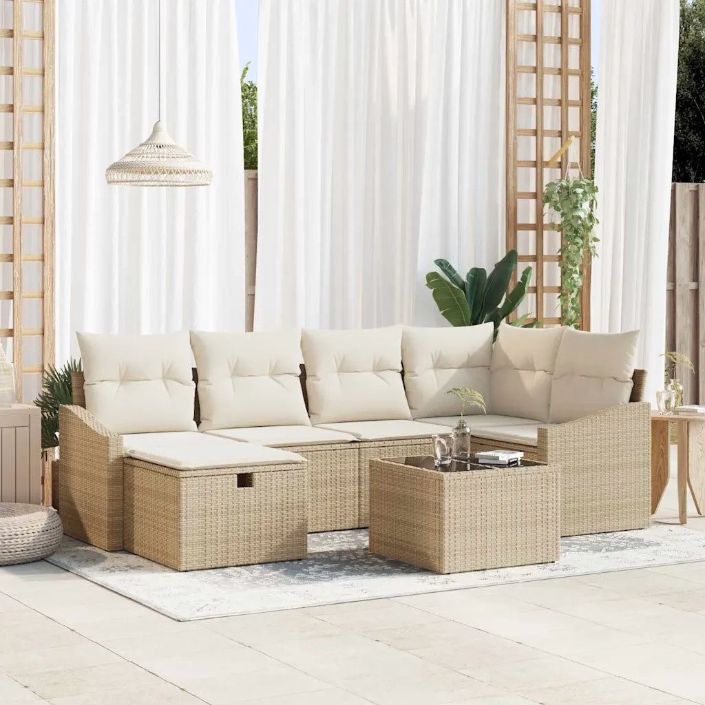 Set di divani con cuscino 6 pcs polyrattan