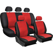 Trade Shop - Copri Sedili Coprisedili Universali Per Tutte Le Auto Bicolore Rosso E Nero -