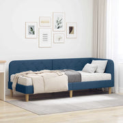 Cornice del letto ad angolo Blu 80 x 200 cm Tessuto 3394108