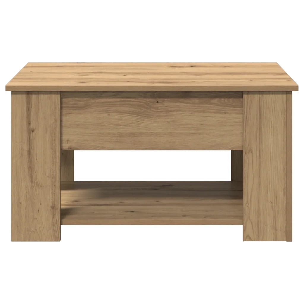 Tavolino da Salotto Rovere Artigianale 79x49x41 cm Truciolato 856929