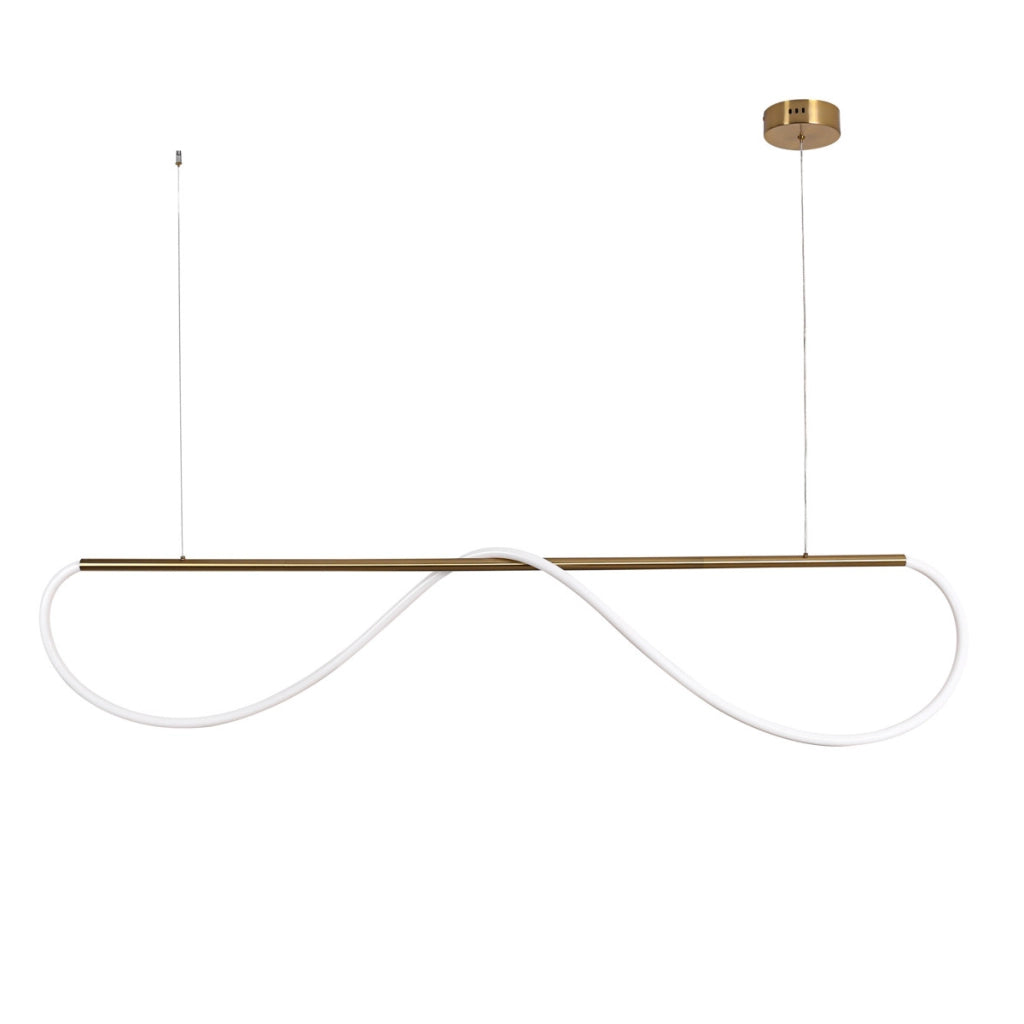Lampada a sospensione LED Meleca 36W oro/bianco telecomando