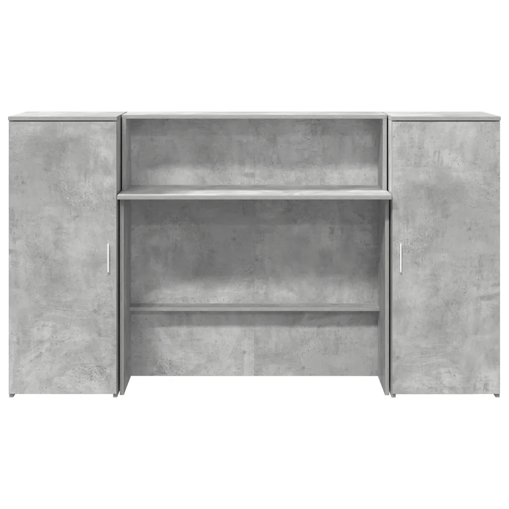 Banco Reception Grigio Cemento 180x50x103,5cm Legno Multistrato 3324208