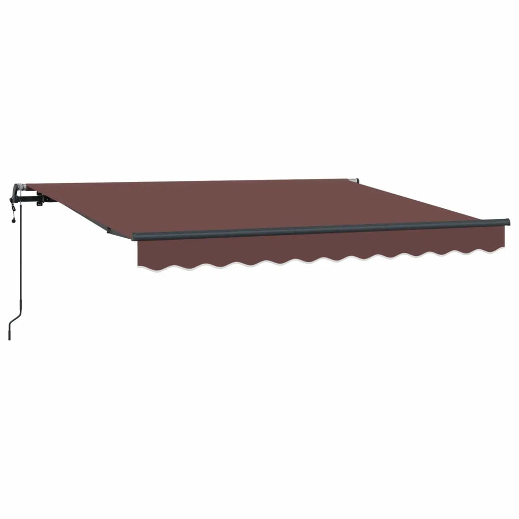 Tenda Retrattile Marrone 350 x 200 cm Tessuto 3329678