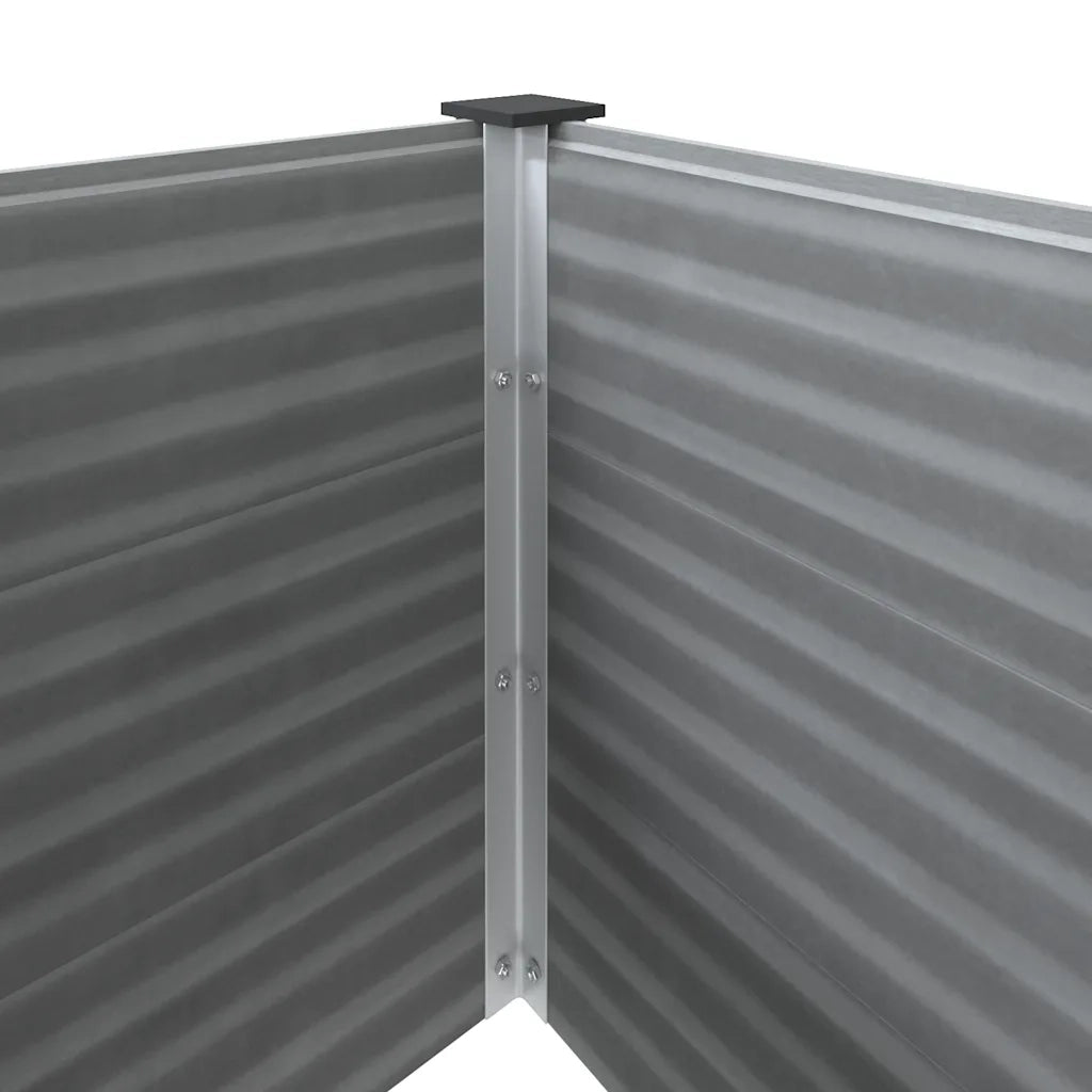 Letto Rialzato da Giardino in WPC 100x50x54 cm Grigio 43603