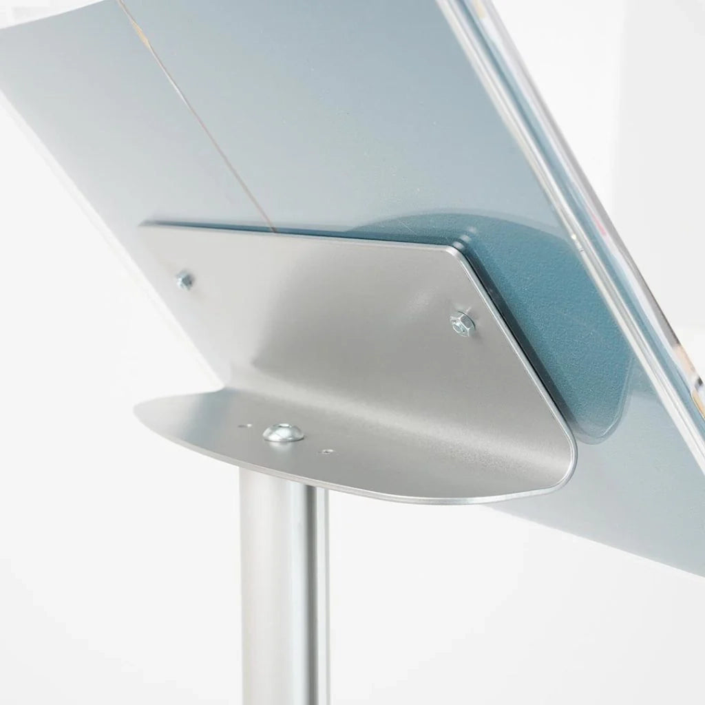 Espositore in plexiglass A4 orizzontale con Porta Avvisi