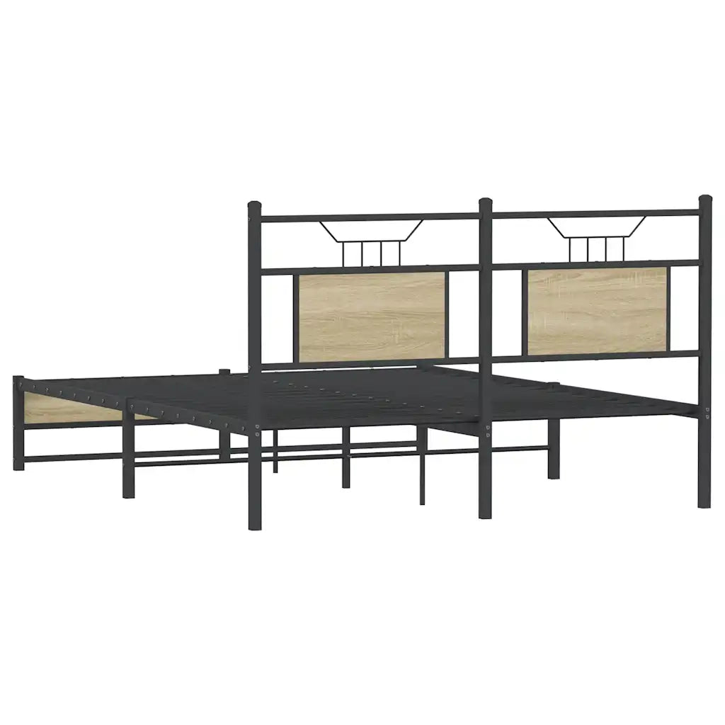 Giroletto senza Materasso-Struttura Letto Rovere Sonoma 140x190cm in Truciolato 756756