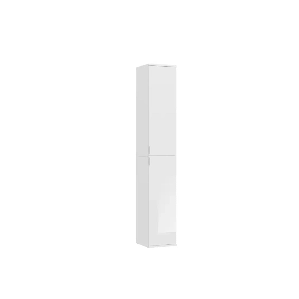 Armadio 4 porte BODITE – 2 porte con specchi – Bianco laccato