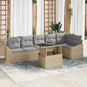Set Divano da Giardino con cuscino 7 pcs beige e grigio chiaro 3349016