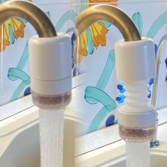 Filter per acqua con rubinetto e doccia ritrattile e connessione universale per cucina e bagno