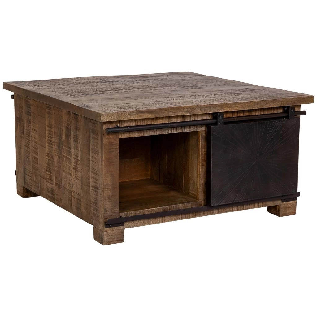Tavolino da caffè in legno marrone 90x90x46h cm