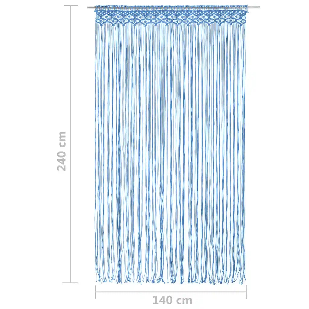 Tenda Macram¨¨ Blu 140x240 cm in Cotone