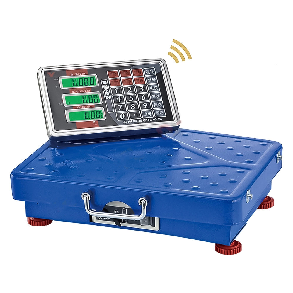 BILANCIA BILICO DIGITALE WI-FI 300Kg LCD WIFI SENZA FILI A PIATTAFORMA 40x50cm