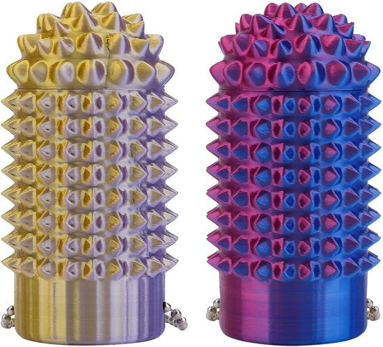 Fidget Toy Rotativo - 2 Pezzi - Dimensioni Compresse - 7,2x3,6 cm - Fidget Toy per Ridurre lo Stress