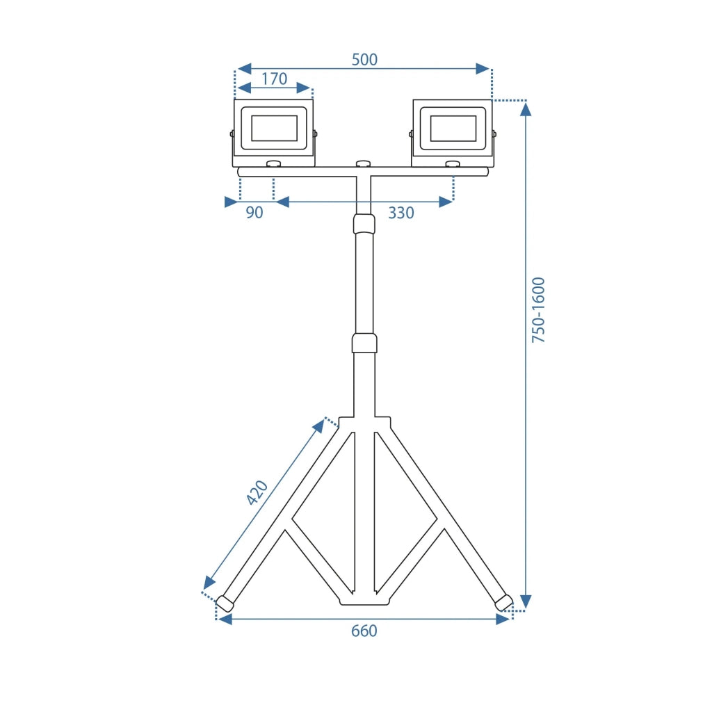 Alogeno Led Su Treppiede Rsl005-2x50n