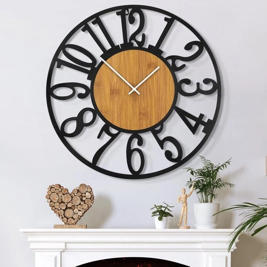 Orologio da Parete Extra Grande con Suono di Goccia, 80CM/32 Pollici Stile, Silenzioso, Funziona con Batterie, Moderno, Extra Grande, Retro Vintage Orologio da Parete Extra Grande per Salotto, Camera da Letto e Cucina