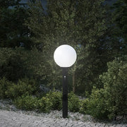 Lampada a paletto con sensore e presa 80 cm Nera IP44 4006123