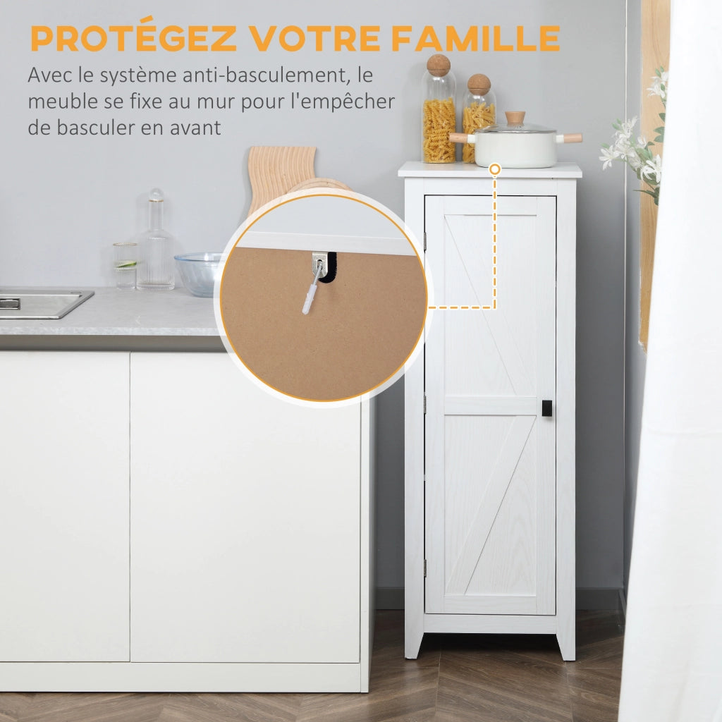 Armadio Bianco con 3 Ripiani Regolabili ¨C Minimal ¨C 120 cm