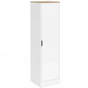 IDMarket - NOUK Mobile contenitore a 1 anta con ripiani in legno e bianco