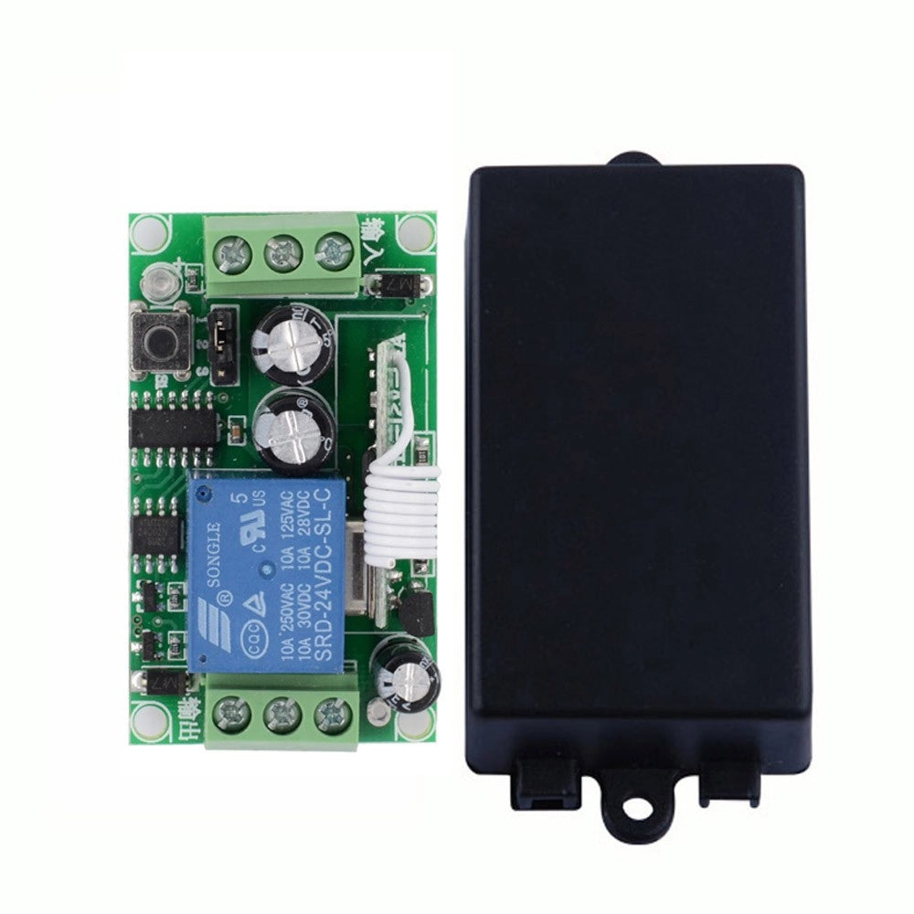 Trade Shop - Kit Ricevitore Relè+ 2 Telecomandi Universale Radiocomando 433mhz Cancelli Luci -