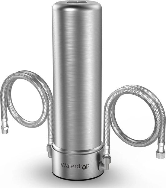 Filtro dell'acqua sotto il lavello - 6-trappole Acciaio inossidabile, Nessuna perforazione necessaria, Rimozione efficace PFAS/PFOA